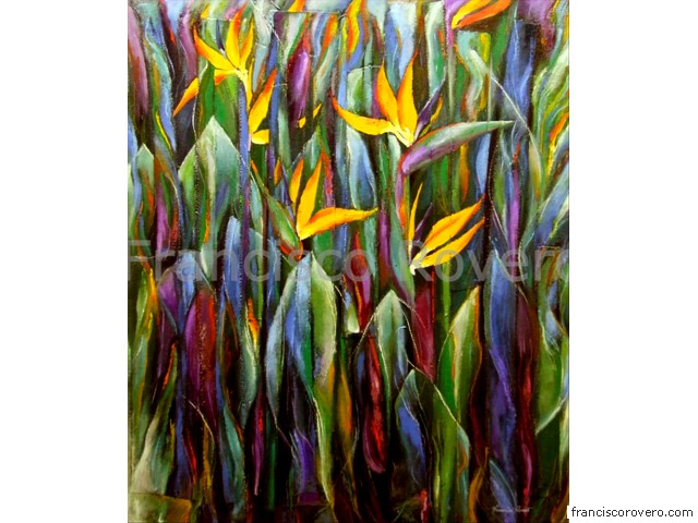 A Place in a Garden  (Oil on canvas 102.5 x 76.5cm)