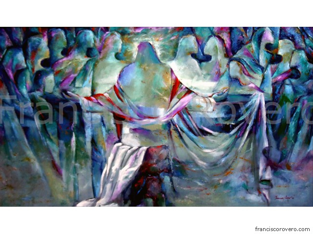 Last Supper  (Oil on canvas 68.7 x 116.5cm)