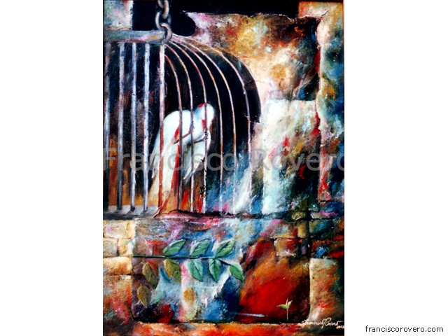 Longing for Freedom  (Oil on canvas 43.5 x 58.5cm)