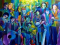 Sama-sama Together  (Oil on canvas 101.5 101.5cm)